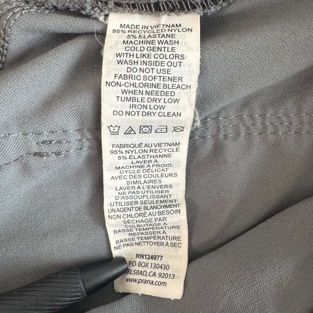 prAna Zion 34x9 Gray Stretch Cargo Hiking Mens Shorts 1969751 - Picture 5 of 8